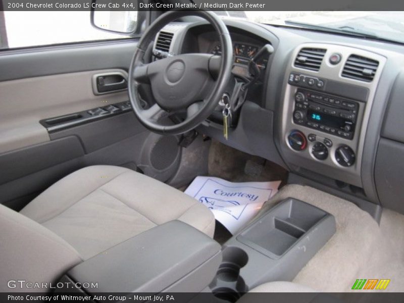 Dark Green Metallic / Medium Dark Pewter 2004 Chevrolet Colorado LS Crew Cab 4x4