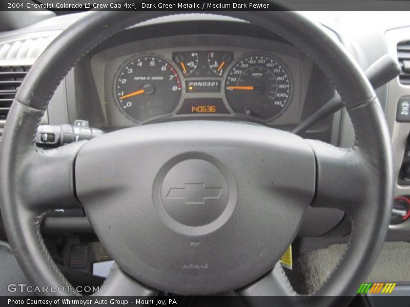 Dark Green Metallic / Medium Dark Pewter 2004 Chevrolet Colorado LS Crew Cab 4x4