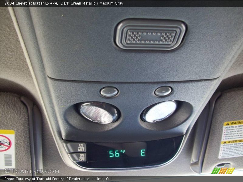 Dark Green Metallic / Medium Gray 2004 Chevrolet Blazer LS 4x4