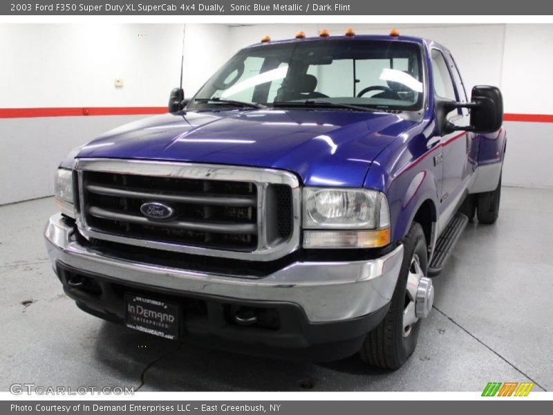Sonic Blue Metallic / Dark Flint 2003 Ford F350 Super Duty XL SuperCab 4x4 Dually