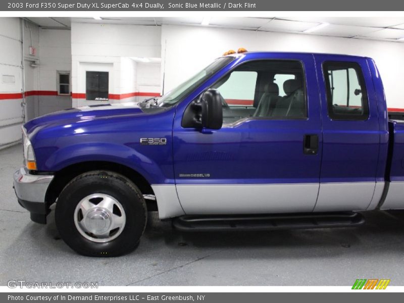 Sonic Blue Metallic / Dark Flint 2003 Ford F350 Super Duty XL SuperCab 4x4 Dually