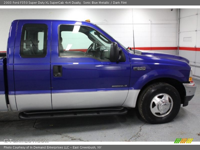 Sonic Blue Metallic / Dark Flint 2003 Ford F350 Super Duty XL SuperCab 4x4 Dually