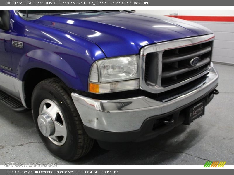 Sonic Blue Metallic / Dark Flint 2003 Ford F350 Super Duty XL SuperCab 4x4 Dually