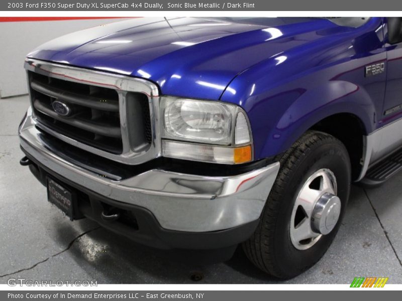 Sonic Blue Metallic / Dark Flint 2003 Ford F350 Super Duty XL SuperCab 4x4 Dually