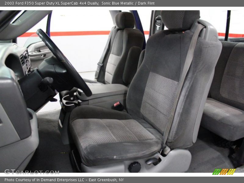 Sonic Blue Metallic / Dark Flint 2003 Ford F350 Super Duty XL SuperCab 4x4 Dually