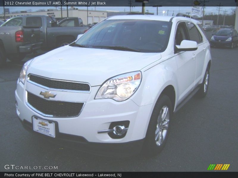 Summit White / Jet Black 2012 Chevrolet Equinox LT AWD