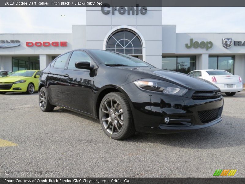 Pitch Black / Black/Ruby Red 2013 Dodge Dart Rallye