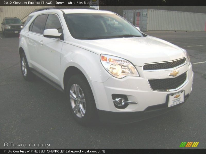 Summit White / Jet Black 2012 Chevrolet Equinox LT AWD