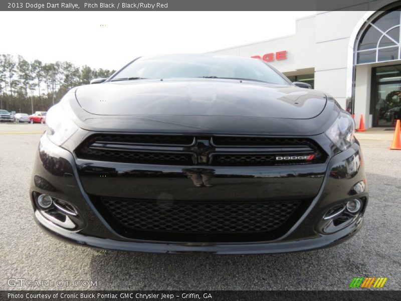 Pitch Black / Black/Ruby Red 2013 Dodge Dart Rallye