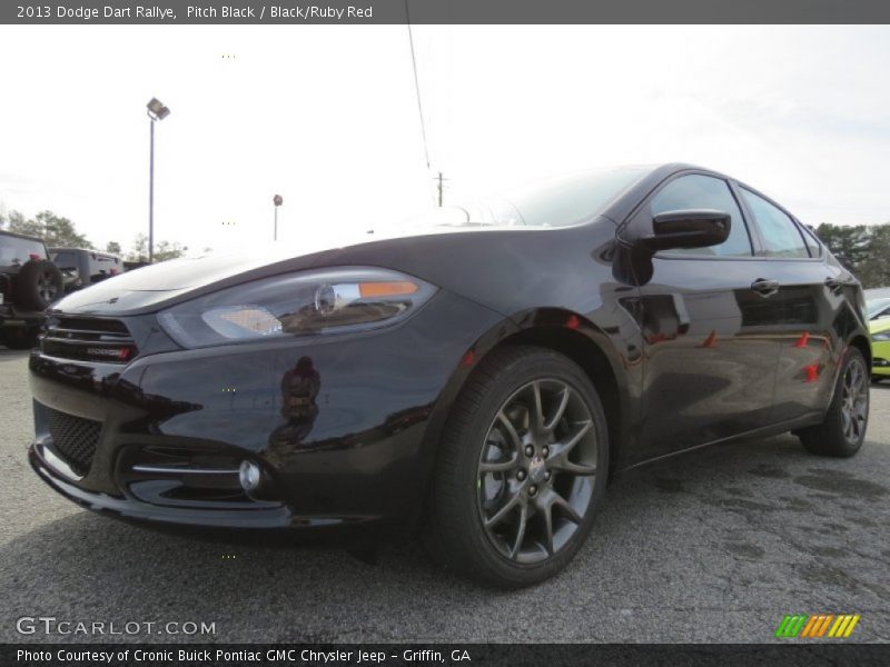 Pitch Black / Black/Ruby Red 2013 Dodge Dart Rallye