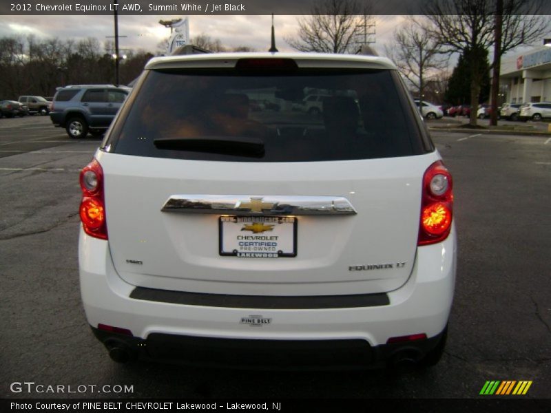 Summit White / Jet Black 2012 Chevrolet Equinox LT AWD
