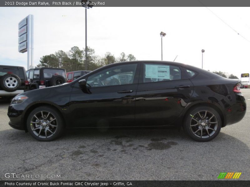 Pitch Black / Black/Ruby Red 2013 Dodge Dart Rallye