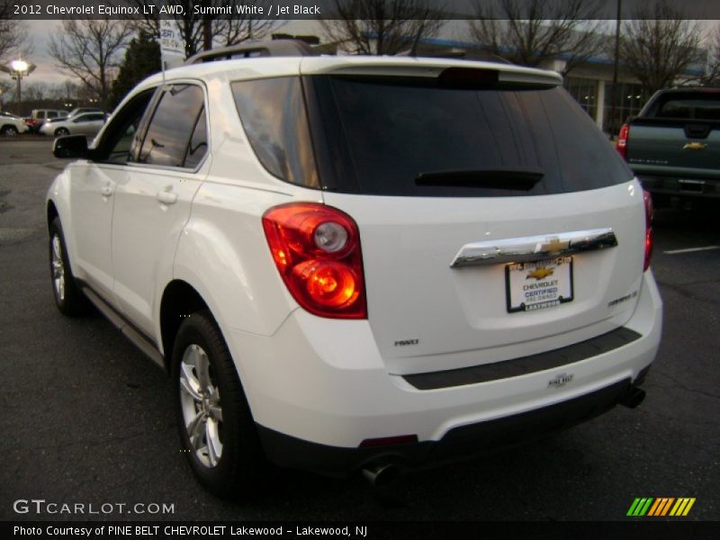Summit White / Jet Black 2012 Chevrolet Equinox LT AWD