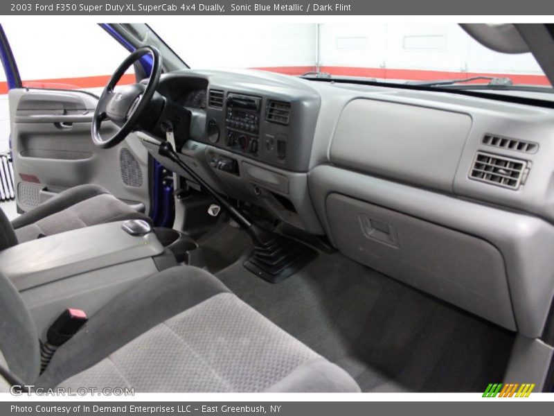 Sonic Blue Metallic / Dark Flint 2003 Ford F350 Super Duty XL SuperCab 4x4 Dually