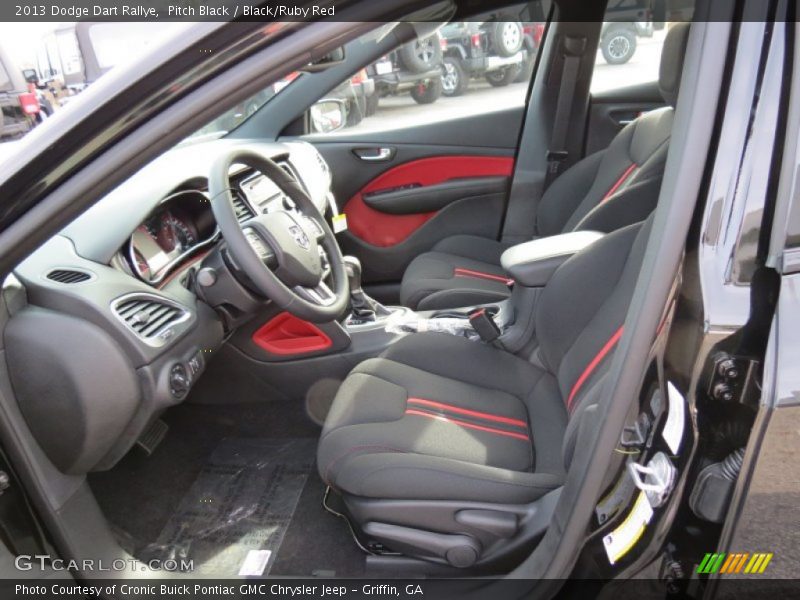 Pitch Black / Black/Ruby Red 2013 Dodge Dart Rallye