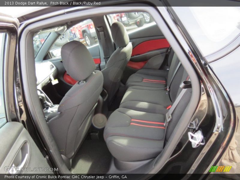 Pitch Black / Black/Ruby Red 2013 Dodge Dart Rallye