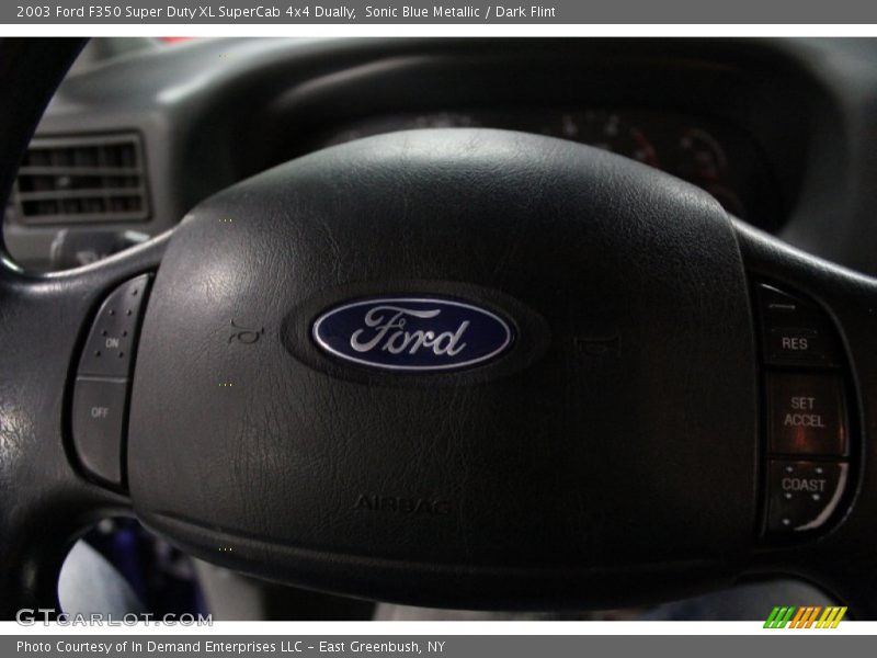 Sonic Blue Metallic / Dark Flint 2003 Ford F350 Super Duty XL SuperCab 4x4 Dually