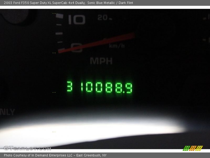 Sonic Blue Metallic / Dark Flint 2003 Ford F350 Super Duty XL SuperCab 4x4 Dually