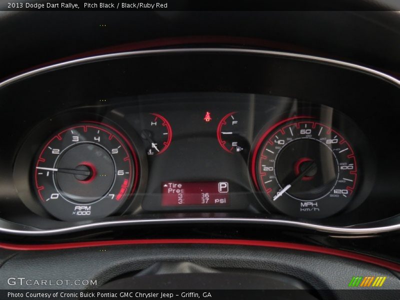 Pitch Black / Black/Ruby Red 2013 Dodge Dart Rallye