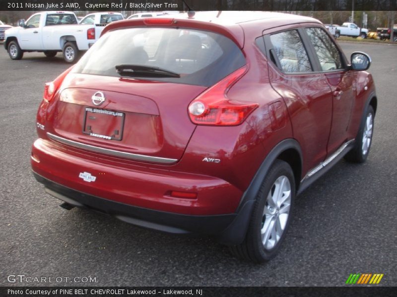 Cayenne Red / Black/Silver Trim 2011 Nissan Juke S AWD