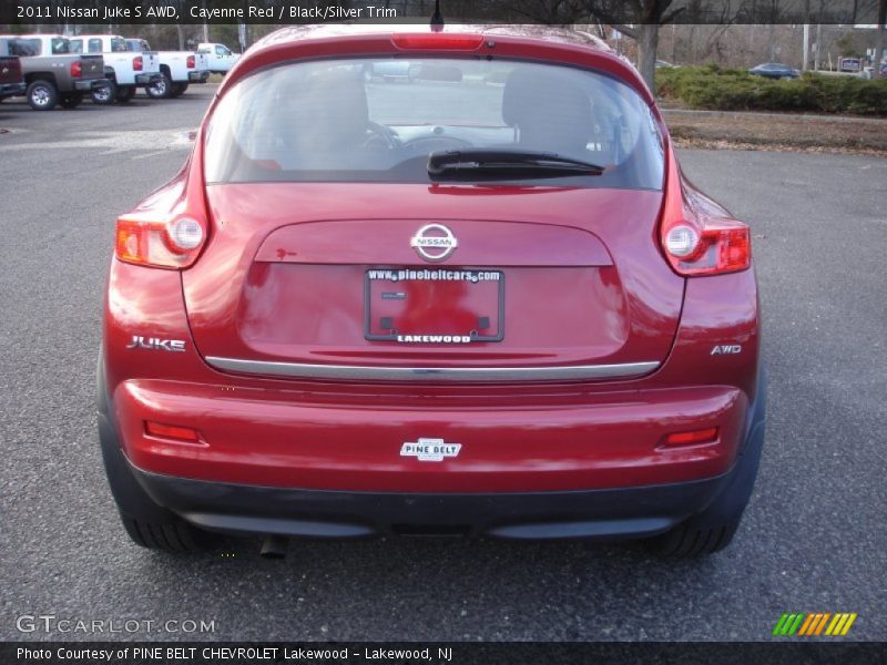 Cayenne Red / Black/Silver Trim 2011 Nissan Juke S AWD