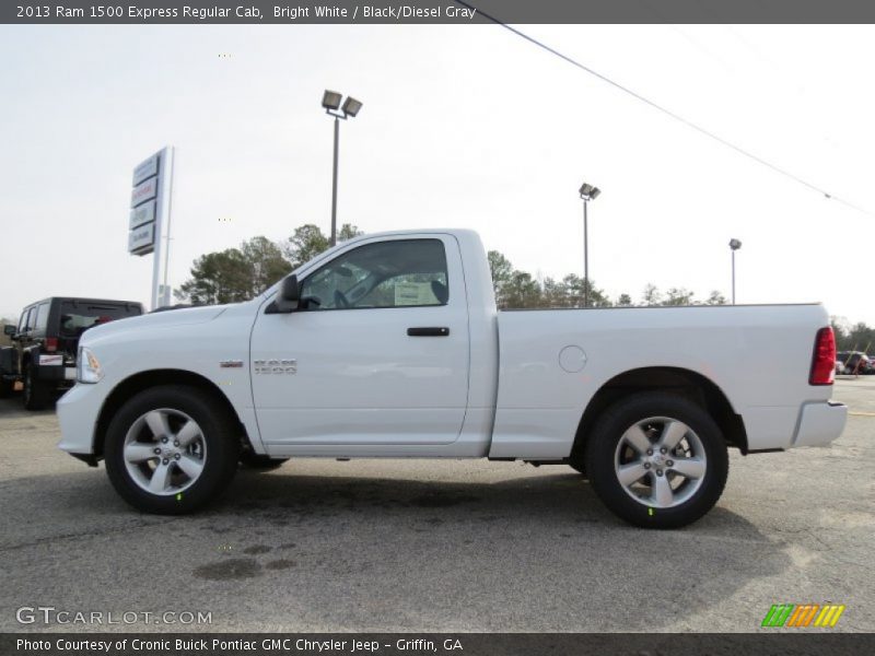 Bright White / Black/Diesel Gray 2013 Ram 1500 Express Regular Cab