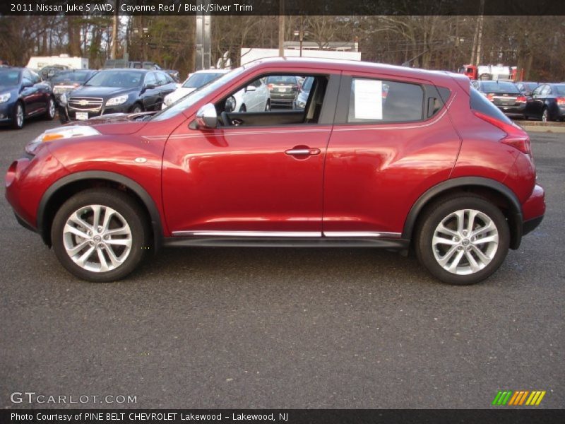 Cayenne Red / Black/Silver Trim 2011 Nissan Juke S AWD