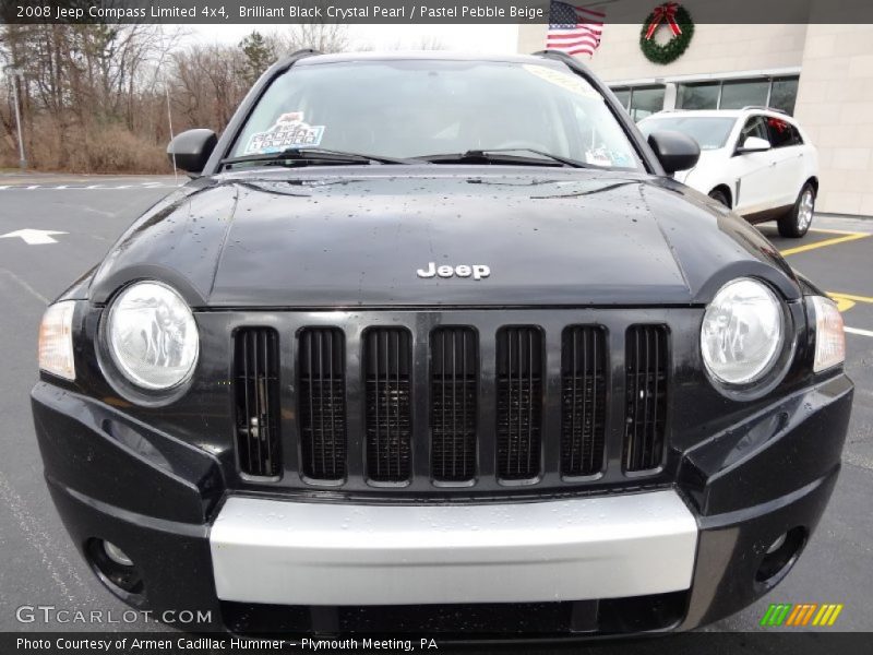 Brilliant Black Crystal Pearl / Pastel Pebble Beige 2008 Jeep Compass Limited 4x4
