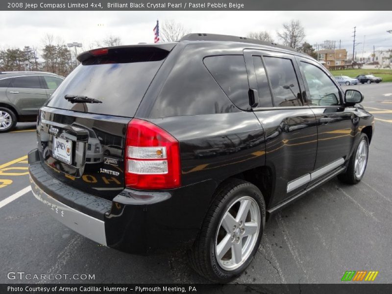 Brilliant Black Crystal Pearl / Pastel Pebble Beige 2008 Jeep Compass Limited 4x4