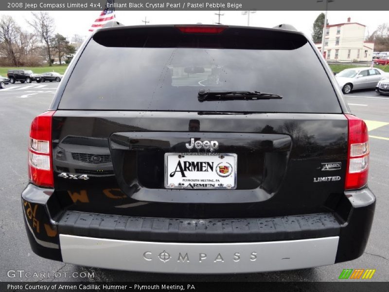 Brilliant Black Crystal Pearl / Pastel Pebble Beige 2008 Jeep Compass Limited 4x4
