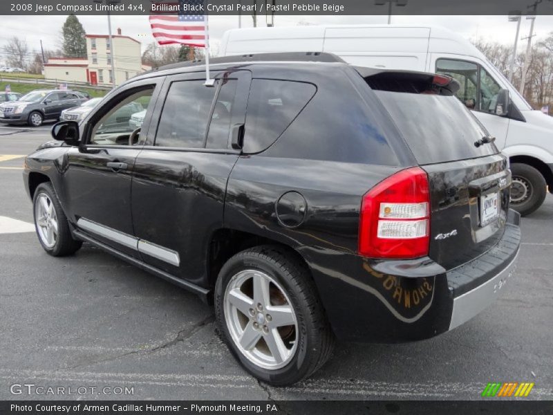 Brilliant Black Crystal Pearl / Pastel Pebble Beige 2008 Jeep Compass Limited 4x4