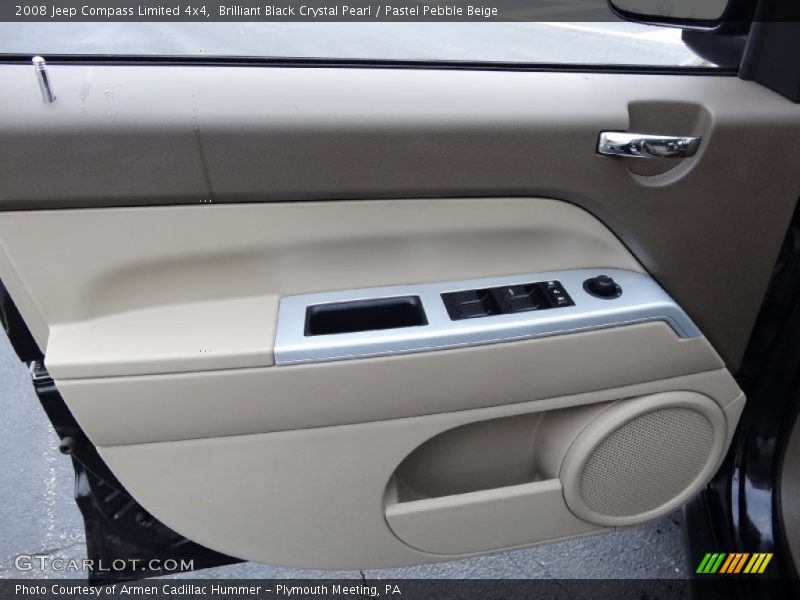 Brilliant Black Crystal Pearl / Pastel Pebble Beige 2008 Jeep Compass Limited 4x4