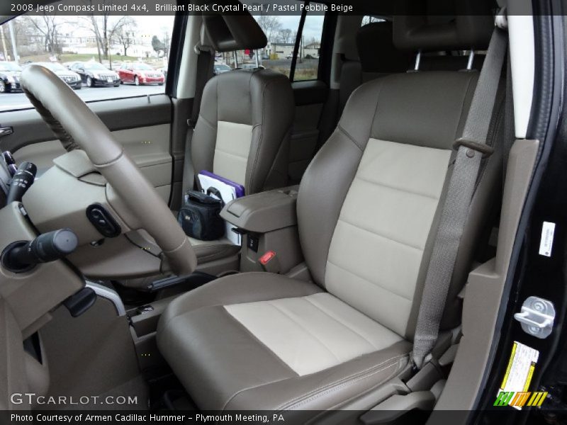 Brilliant Black Crystal Pearl / Pastel Pebble Beige 2008 Jeep Compass Limited 4x4