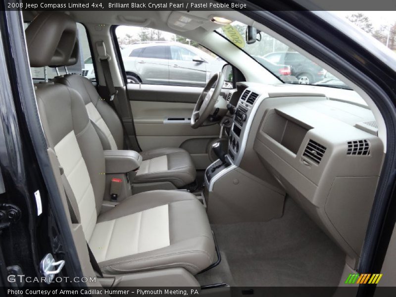 Brilliant Black Crystal Pearl / Pastel Pebble Beige 2008 Jeep Compass Limited 4x4