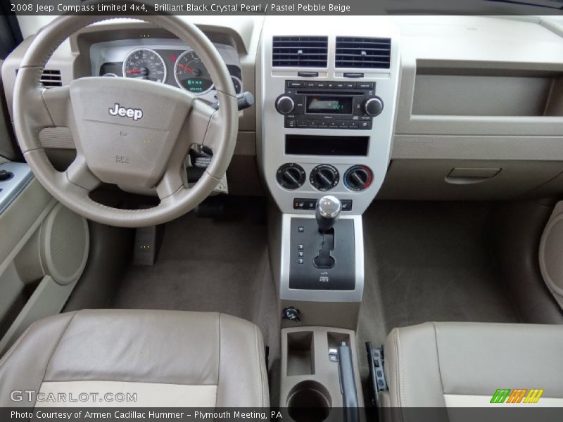 Brilliant Black Crystal Pearl / Pastel Pebble Beige 2008 Jeep Compass Limited 4x4