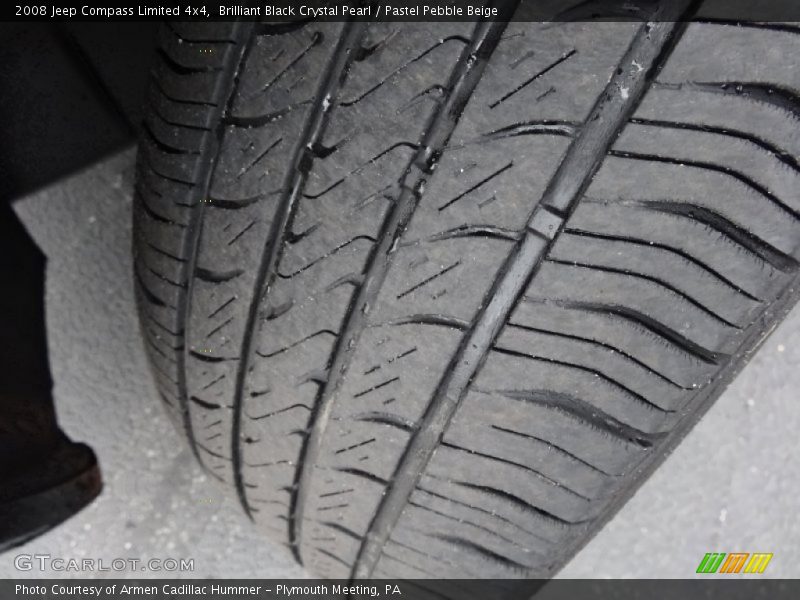 Brilliant Black Crystal Pearl / Pastel Pebble Beige 2008 Jeep Compass Limited 4x4
