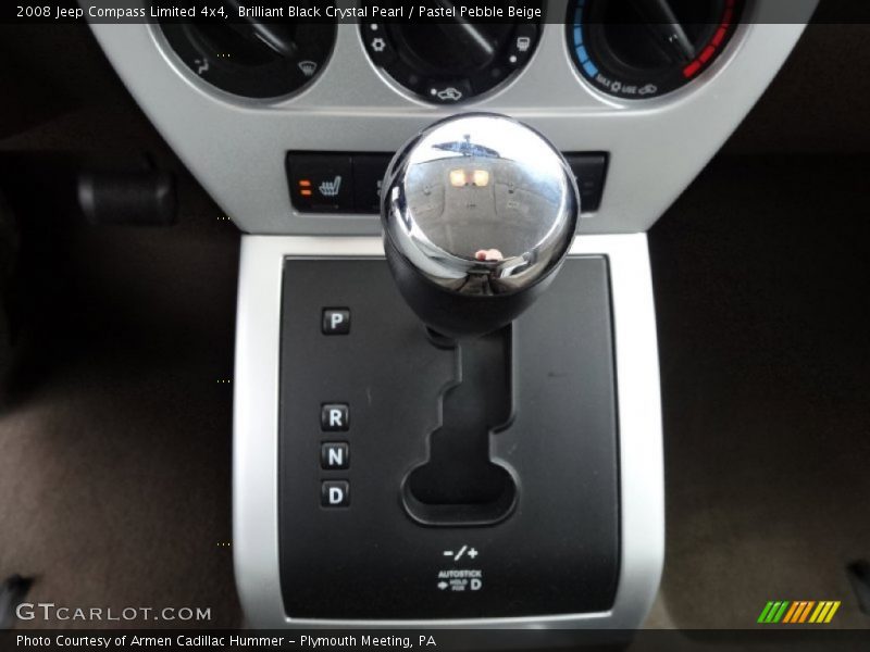 Brilliant Black Crystal Pearl / Pastel Pebble Beige 2008 Jeep Compass Limited 4x4