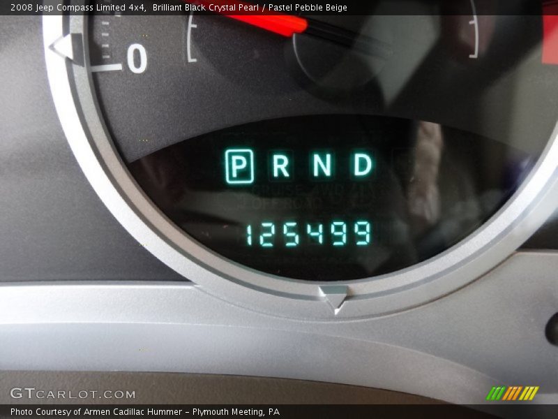 Brilliant Black Crystal Pearl / Pastel Pebble Beige 2008 Jeep Compass Limited 4x4