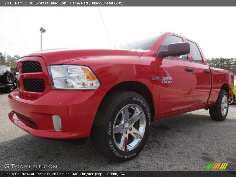 Flame Red / Black/Diesel Gray 2013 Ram 1500 Express Quad Cab
