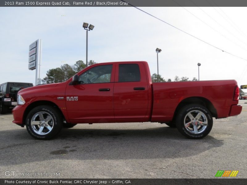 Flame Red / Black/Diesel Gray 2013 Ram 1500 Express Quad Cab