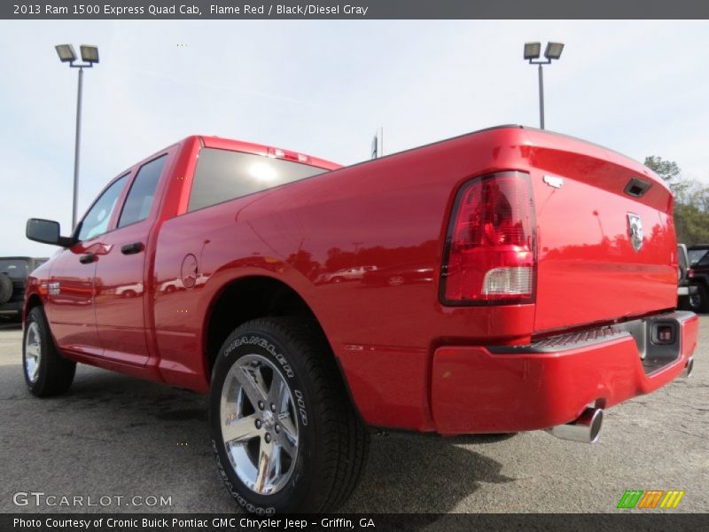 Flame Red / Black/Diesel Gray 2013 Ram 1500 Express Quad Cab