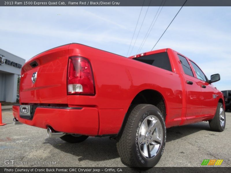 Flame Red / Black/Diesel Gray 2013 Ram 1500 Express Quad Cab