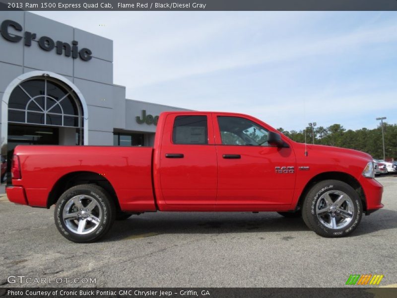 Flame Red / Black/Diesel Gray 2013 Ram 1500 Express Quad Cab