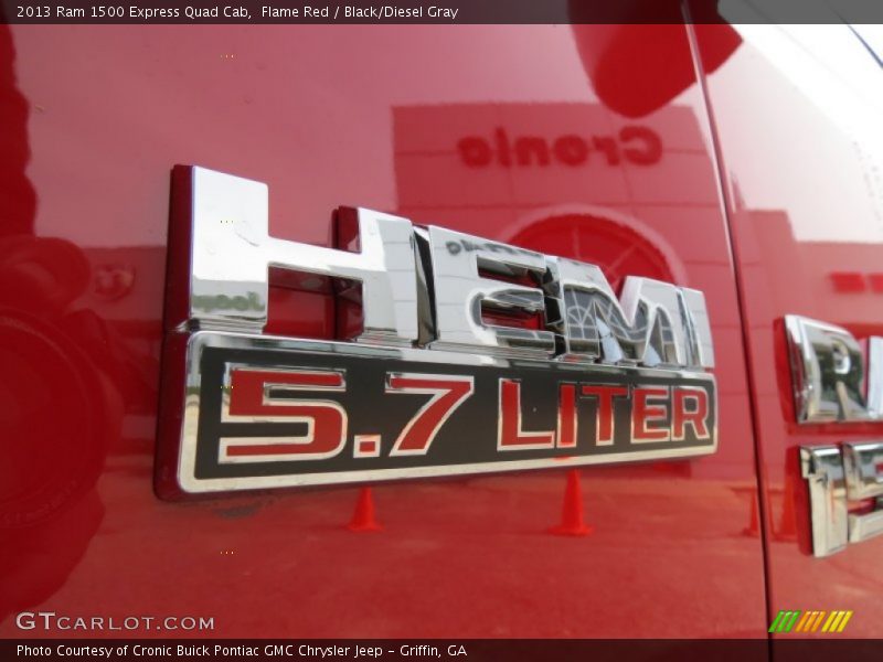 Flame Red / Black/Diesel Gray 2013 Ram 1500 Express Quad Cab