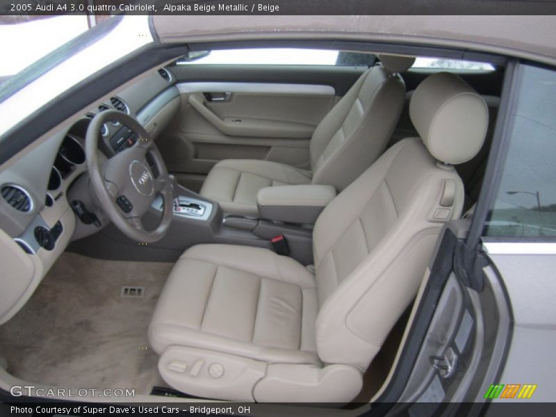 Front Seat of 2005 A4 3.0 quattro Cabriolet