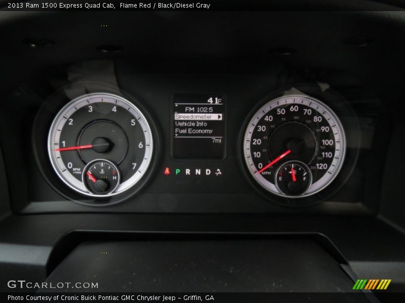 Flame Red / Black/Diesel Gray 2013 Ram 1500 Express Quad Cab