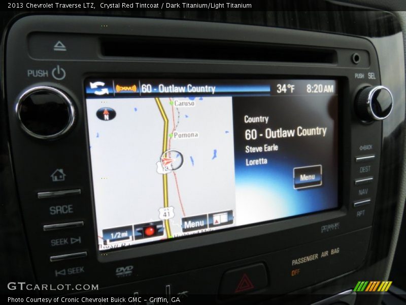 Navigation of 2013 Traverse LTZ