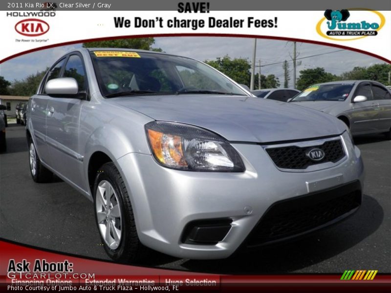 Clear Silver / Gray 2011 Kia Rio LX