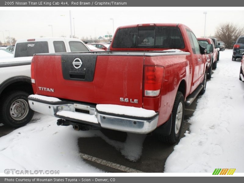 Red Brawn / Graphite/Titanium 2005 Nissan Titan LE King Cab 4x4