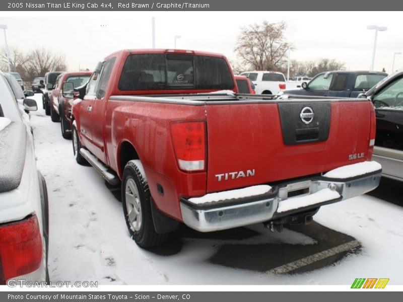 Red Brawn / Graphite/Titanium 2005 Nissan Titan LE King Cab 4x4